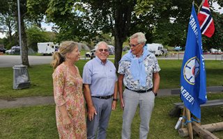 Frikirkens speiderkorps markerte 50 års jubileet sitt på festivalen. 