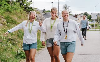 God stemning på sommerfestival. 